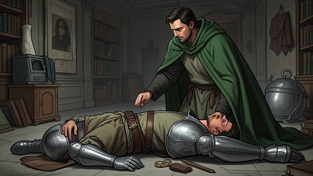 The Verdict Explained from "Sir Gawain and the Green Knight". The Verdict Explained The Host Revealed The Green Knight identifies himself as Bertilak and explains how the blows correspond to the three days’ conduct.