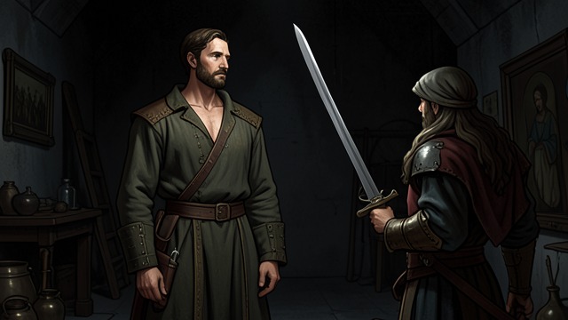 The Neck Offered from "Sir Gawain and the Green Knight". The Neck Offered Keeping the Appointment Gawain presents himself at the Green Chapel as promised and bares his neck.