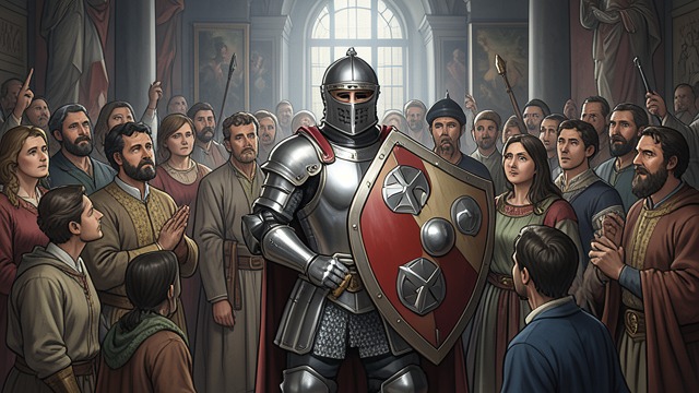 The Pentangle Knight from "Sir Gawain and the Green Knight". The Pentangle Knight Idealized Identity Gawain’s shield represents virtues joined in an endless pattern.