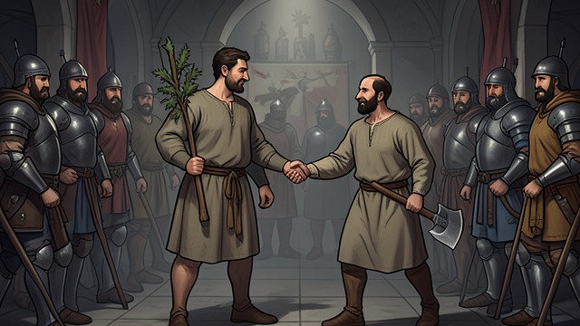 Arthur Takes the Axe from "Sir Gawain and the Green Knight". Arthur Takes the Axe Royal Response Arthur accepts after the visitor mocks the silent court.