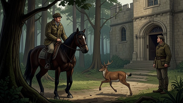 The Deer Hunt from "Sir Gawain and the Green Knight". The Deer Hunt A Measured Chase Bertilak’s company pursues deer through the forest, using coordinated hunters and hounds.