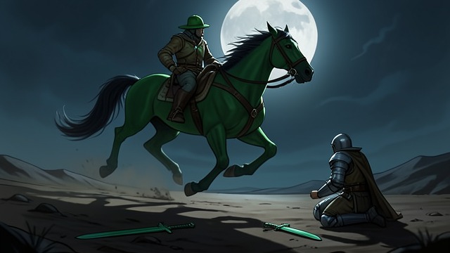 The Headless Ride from "Sir Gawain and the Green Knight". The Headless Ride Death Defied After Gawain cuts off his head, the Green Knight retrieves it and mounts his horse.