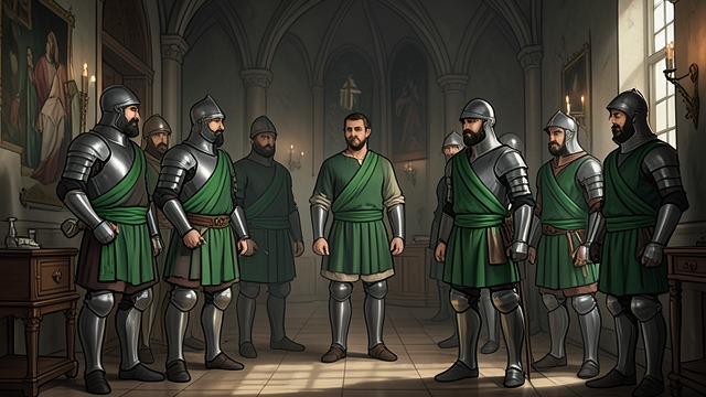 The Court’s Green Bands from "Sir Gawain and the Green Knight". The Court’s Green Bands A Collective Response The court adopts green bands in sympathy with Gawain.