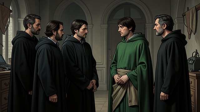 Community Without Perfection from "Sir Gawain and the Green Knight". Community Without Perfection Acceptance Through Fellowship The knights adopt the green band, responding to Gawain’s story with solidarity.