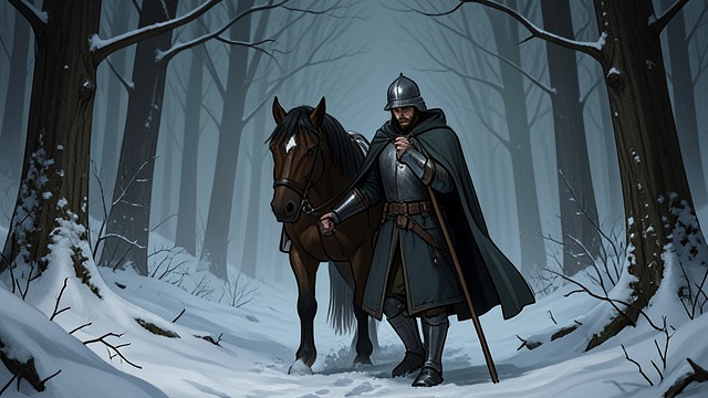 The Pilgrim in Winter from "Sir Gawain and the Green Knight". The Pilgrim in Winter Physical Dependence Gawain endures cold, isolation, and danger while relying on prayer and his horse.