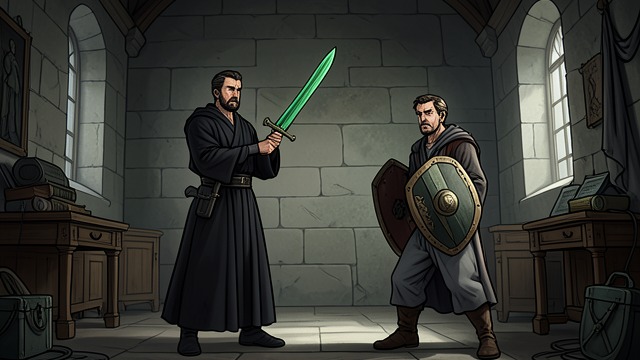The First Oath from "Sir Gawain and the Green Knight". The First Oath A Promise Accepted Gawain agrees to receive the Green Knight’s return blow after a year and a day. His word binds his future self.