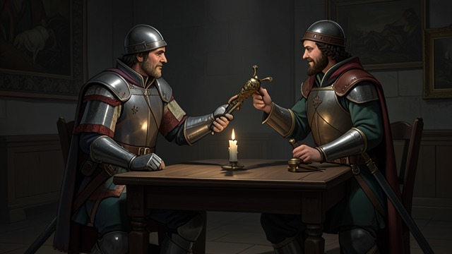 The Spoils Returned from "Sir Gawain and the Green Knight". The Spoils Returned A Repeated Ritual Bertilak presents his quarry, and Gawain returns what he has won.