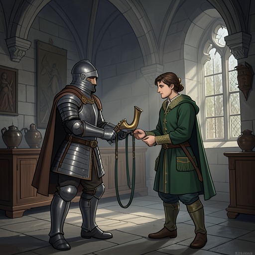 The Exchange of Winnings from "Sir Gawain and the Green Knight". This thread follows the castle agreement that measures Gawain’s honesty against the lord’s daily hunts.