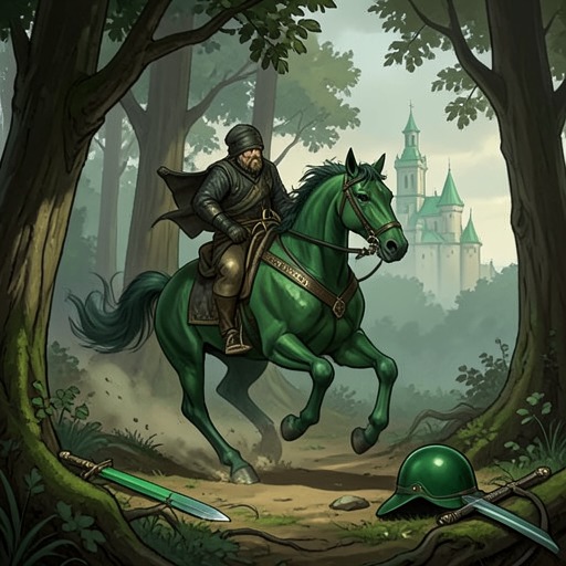 The Green Knight’s Uncanny Fate from "Sir Gawain and the Green Knight". This thread follows the Green Knight from supernatural challenger to revealed host and measured judge.