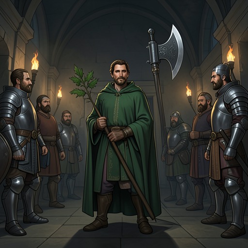 The Green Knight’s Challenge from "Sir Gawain and the Green Knight". This thread traces the public challenge that turns Arthur’s Christmas feast into Gawain’s yearlong test.