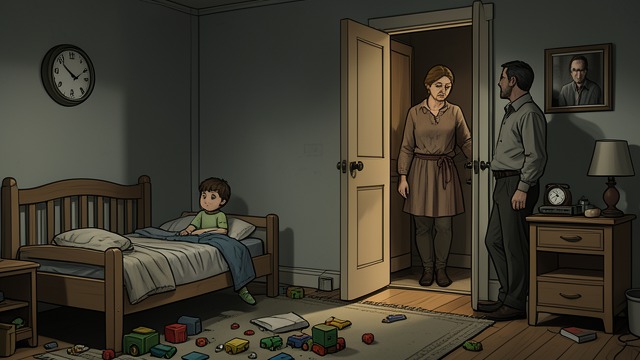 The Daughter Leaves from "Serious Men". The Daughter Leaves An Empty Room Shruti’s bedroom becomes a place of stored gifts, while her old alarm continues to ring each morning.