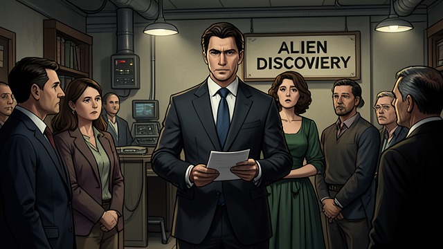 A Scientist Becomes News from "Serious Men". A Scientist Becomes News A Dramatic Claim The Institute announces life in a high-altitude sample, and journalists present Acharya as a discoverer of aliens.