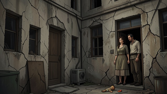 A Ruined Inheritance from "Serious Men". A Ruined Inheritance The Buildings BDD Chawl is a dense complex of aging buildings, crowded rooms, and failing walls.