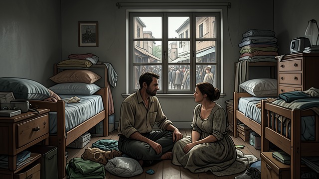 A Chawl Home from "Serious Men". A Chawl Home Shared Space Ayyan and Oja raise Aditya in a single crowded room in BDD Chawl.