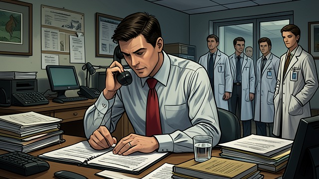 A Clerk Among Scientists from "Serious Men". A Clerk Among Scientists Service and Observation Ayyan handles calls, papers, and visitors for senior scientists.