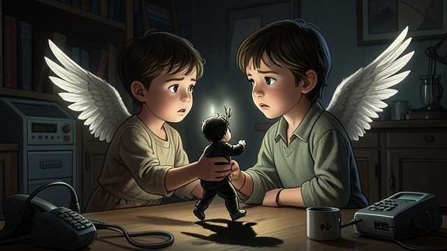 A Child’s Devil and Angel from "Beautiful Boy: A Father's Journey Through His Son's Addiction". A Metaphor for Conflict Jasper explains what he sees Jasper says Nic is like a person with an angel and a devil on his shoulders.