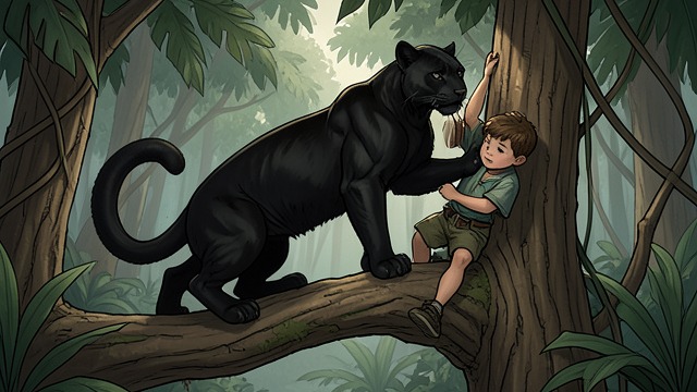 Shared Apprenticeship from "The Jungle Book". Skill as Affection Forest Instruction Bagheera teaches Mowgli to climb and move with the confidence of a predator.
