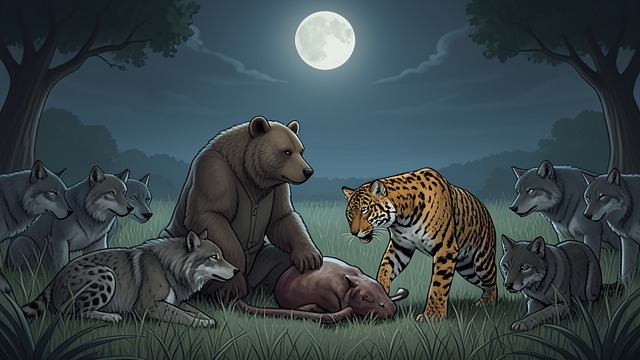Wolf Acceptance from "The Jungle Book". Legitimacy Granted Witness and Payment Baloo speaks and Bagheera pays a bull so Mowgli can enter the Pack.