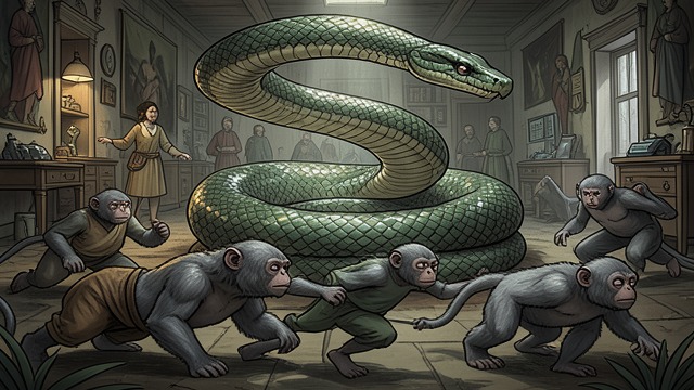 The Hunger Dance from "The Jungle Book". Total Submission Kaa's Fascination Kaa's movement draws the monkeys into helpless imitation and strips away their noisy independence.