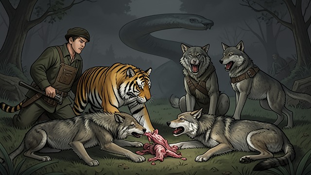 Growing Intimidation from "The Jungle Book". Pressure Around the Pack Political Influence As Akela weakens, Shere Khan courts younger members of the Seeonee Wolf Pack with scraps and insinuations.