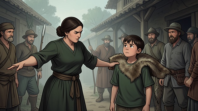 A Mother Hears the Truth from "The Jungle Book". Messua Understands His Deed Public Accusation The village calls Mowgli a sorcerer after he returns with the tiger's hide.