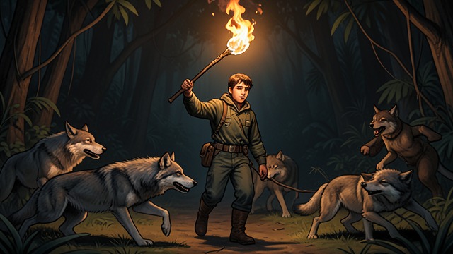 Rebellion with Fire from "The Jungle Book". Mowgli Rejects the Pack Breaking the Assembly Mowgli uses the Red Flower to defeat a community that has abandoned its own law.
