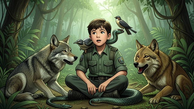 Mowgli Learns Many Tongues from "The Jungle Book". Knowledge Across Boundaries Multiple Languages Mowgli learns calls for the Hunting People, birds, and Snake-People.