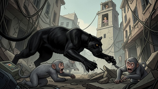 The Cold Lairs Rescue from "The Jungle Book". Entering Enemy Territory Choosing Allies Bagheera admits that the Bandar-log are beyond his usual reach and seeks Kaa's help.
