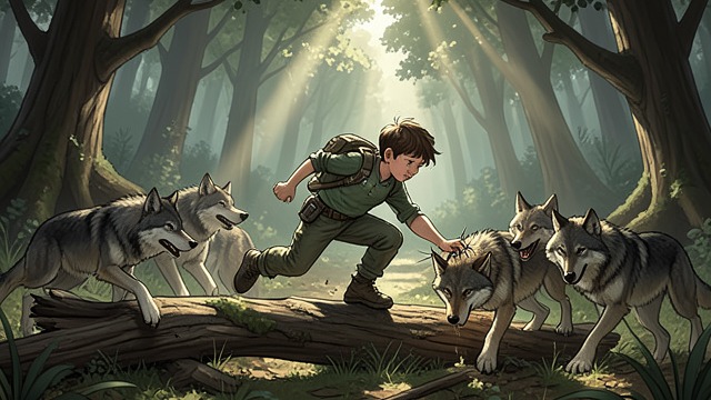 The Pack's Daily Life from "The Jungle Book". Growing as a Wolf Shared Labor Mowgli learns hunting, removes thorns from paws, and participates in Council Rock gatherings.