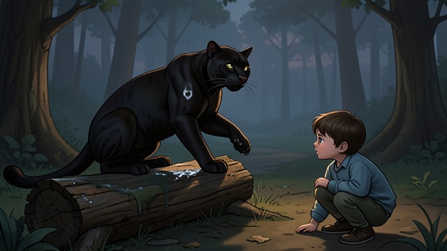 The Truth of Men from "The Jungle Book". Revealing the Collar Mark Shared Human Origin Bagheera shows Mowgli the scar left by captivity and explains that he too was born among humans.