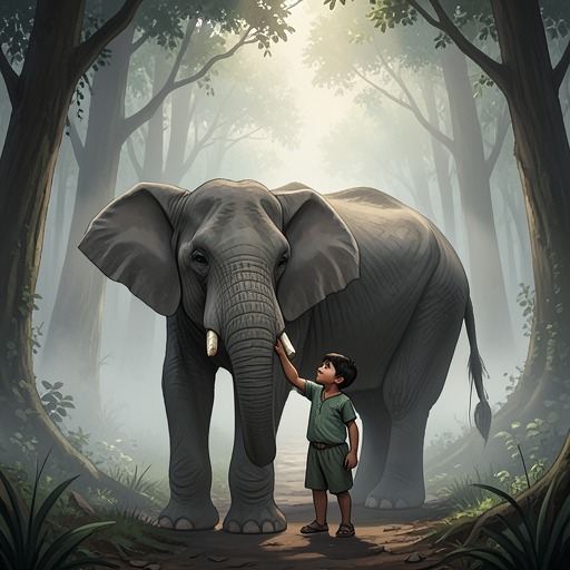 Little Toomai's Recognition from "The Jungle Book". This flow traces Little Toomai's passage from family apprentice to publicly initiated elephant expert.