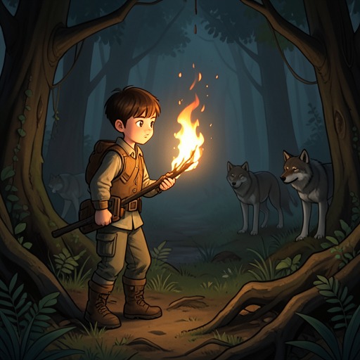 Fire and Law from "The Jungle Book". This flow traces how the Red Flower changes Mowgli's relationship to law, authority, and violence.