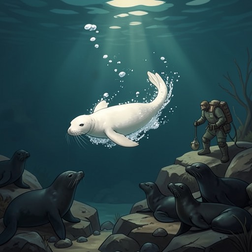 Kotick and the Seal Community from "The Jungle Book". This flow traces Kotick's changing relationship with the seal community from mockery to migration leadership.