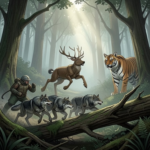 Violence and Its Limits from "The Jungle Book". This flow compares predatory violence, defensive violence, ritual combat, and the moral limits placed upon killing.
