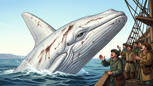White Whale Identity from "Moby-Dick". White Whale Identity Visible Mark The White Whale is recognized by its forehead, hump, and marbled body.