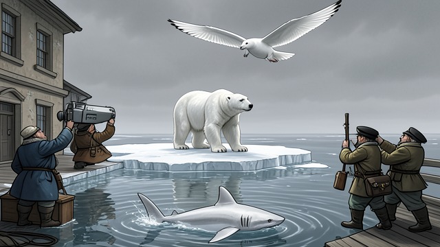 White Predators from "Moby-Dick". White Predators Innocence and Violence The white bear, white shark, and white albatross combine beauty with danger.