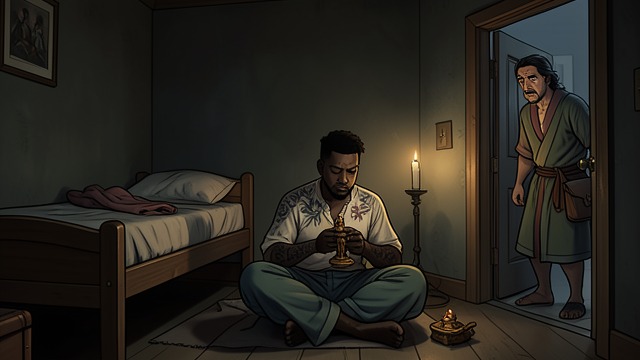 Yojo's Ramadan from "Moby-Dick". Yojo's Ramadan Private Devotion Queequeg fasts and sits motionless with Yojo, alarming Ishmael and the landlady.