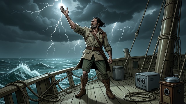 Ahab's Defiant Theology from "Moby-Dick". Ahab's Defiant Theology Fire as Power Captain Ahab confronts the storm's lightning and refuses to accept the universe's authority over him.