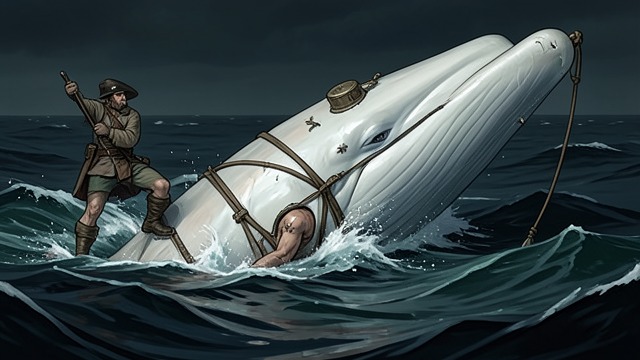 Third Day Revelation from "Moby-Dick". Third Day Revelation Prophecy Made Flesh Fedallah's body appears bound to the whale, revealing the meaning of the promised hearse.
