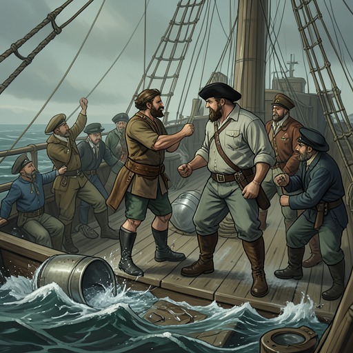 The Town-Ho Mutiny from "Moby-Dick". This flow traces how humiliation, coercion, and vengeance turn a shipboard dispute into a miniature version of the Pequod's larger tyranny.
