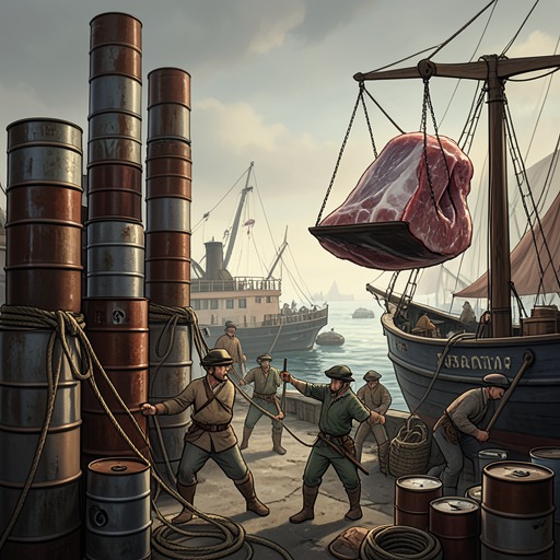 Economic Value and Human Life from "Moby-Dick". This flow traces how the fishery's commercial logic repeatedly measures bodies, labor, risk, and moral worth against whale products.