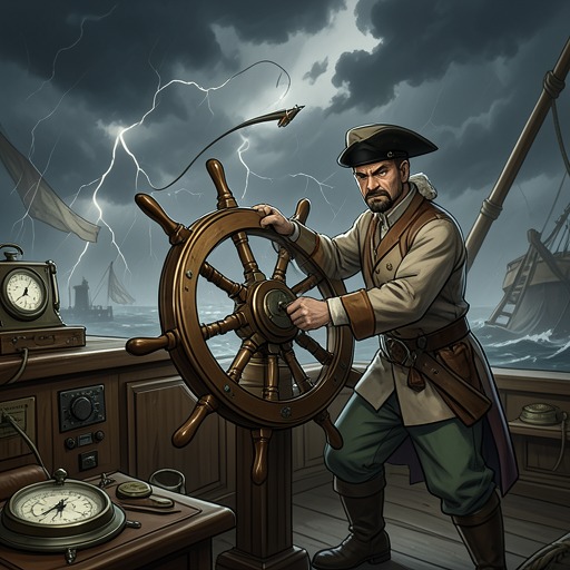 The Compass Crisis from "Moby-Dick". This flow traces the Pequod's loss of navigational certainty and Captain Ahab's increasingly theatrical attempts to replace external guidance with will.
