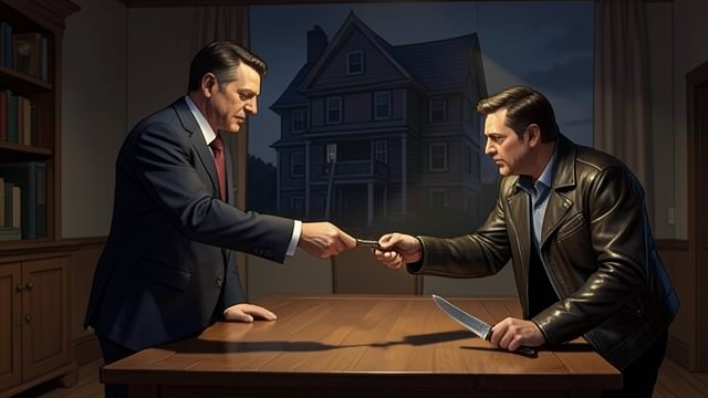 The Will’s Reversal from "Slow Burn". The Will’s Reversal A lost fortune Roger arrives expecting a share of Compton’s wealth, but the recorded will gives the bulk to Kate.
