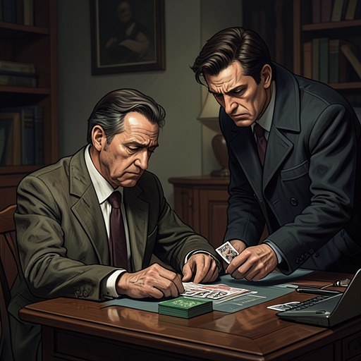 Roger’s Gambling Spiral from "Slow Burn". This thread traces Roger MacKenna’s debts from destructive gambling to a fatal alliance with Johnny Jackman and an apparent suicide that conceals murder.