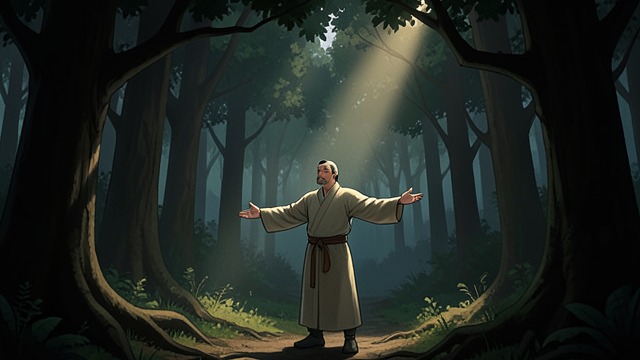 The Forest Guardian from "Ofrenda a la tormenta". The Forest Guardian A sense of warning Amaia has previously encountered Basajaun and hears the traditional call to clean the river and wash the offense.