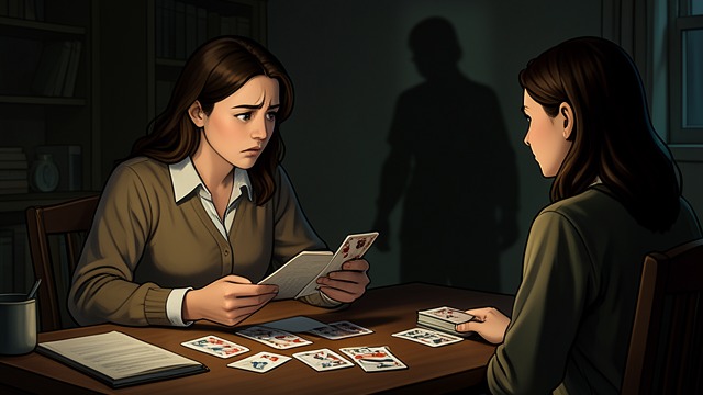 A Warning Through the Cards from "Ofrenda a la tormenta". A Warning Through the Cards A family reading Engrasi reads the cards and tells Amaia that several conflicts surround her, including a danger linked to the…