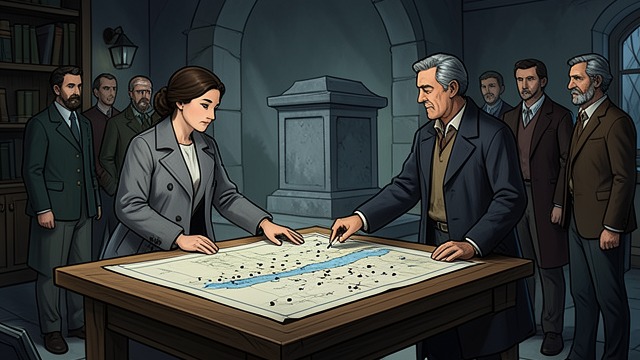 A Network of Sacrifices from "Ofrenda a la tormenta". A Network of Sacrifices The map takes shape Amaia plots suspicious girls’ deaths along the Baztán–Bidasoa River and links families, a midwife, a wealthy…