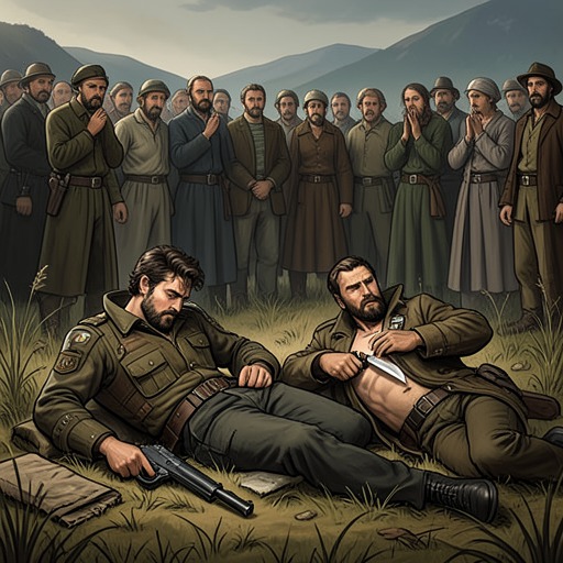 The Deaths of Jonan and Berasategui from "Ofrenda a la tormenta". The suspicious deaths of two men move from apparent suicide and a professional killing toward evidence of one hidden culprit.