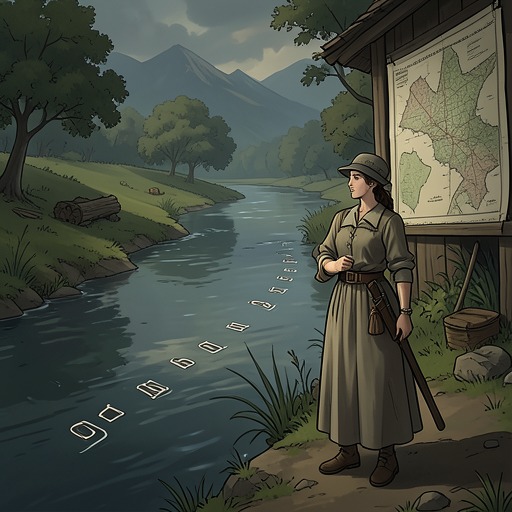 The River Pattern from "Ofrenda a la tormenta". The distribution of infant deaths along the changing course of the Baztán and Bidasoa rivers gives Amaia a geographic framework for the crimes.