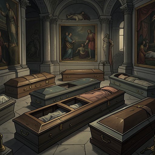 The Meaning of the Empty Coffins from "Ofrenda a la tormenta". The repeated discovery of substitute fillings transforms a local funeral anomaly into a signature of the cult’s efforts to conceal its victims.